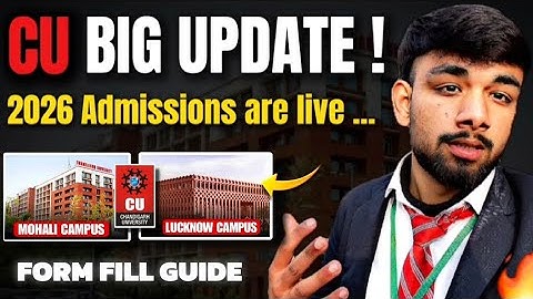 Chandigarh University Admission Process | CUCET Exam Form Full Guide (2026)