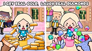 I Cry Real Gold😭, I Laugh With Real Diamonds 💎 | Sad Story | Toca Life Story / Toca Boca