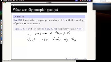 Andre Nies   Oligomorphic groups and first order interpretations between omega categorical structure