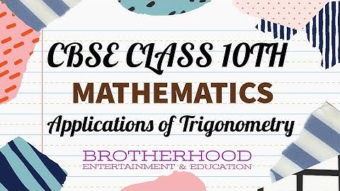 Class 10th maths chapter 9 important questions|some application of trigonometry