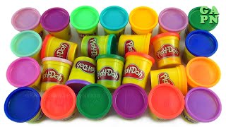 Quien ganó 🌈 Aprende los colores con Play Doh | 26 Latas de Plastilina Play-Doh | Video Educativo
