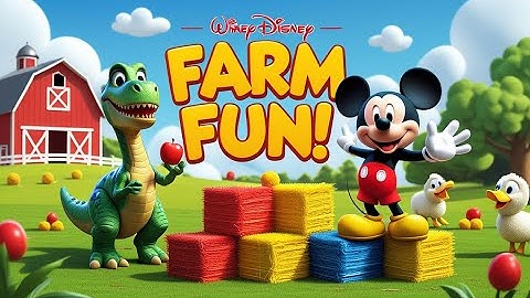 Little Dino and Mickey Mouse on the Farm | Fun Kids Rhyme | Cartoon Video for Children 🦕🐭🎶