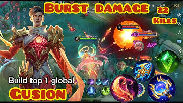 Dimensions walker Gusion , New 11.11 skin Gameplay😱! With burst damage 👍!! Build top 1 Global