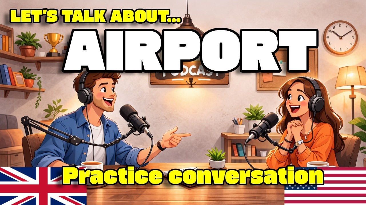HOW TO SPEAK ENGLISH AT THE AIRPORT | English Podcast A2–B1 Real Travel Conversations