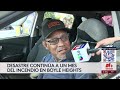 Ceniza, malos olores y pérdidas económicas: así está Boyle Heights tras un mes del incendio