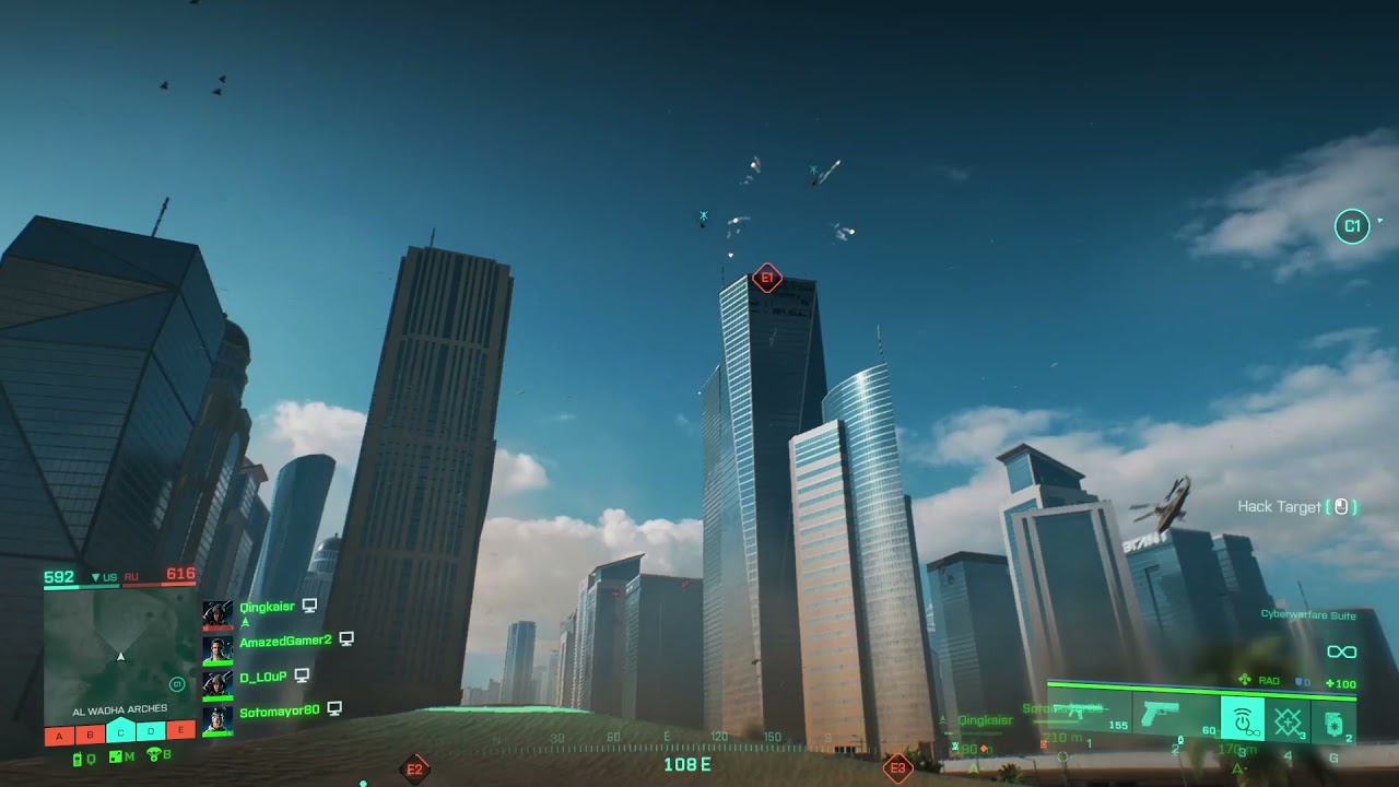 Battlefield 2042 Cyber Warfare Hacking compilation ( jets, vehicles