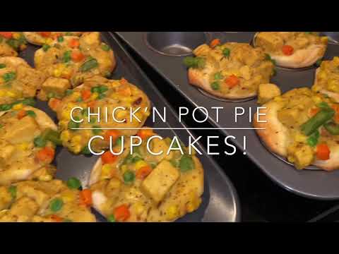 Vegan Chick’n Pot Pie Cupcakes! Easy & Delicious!?
