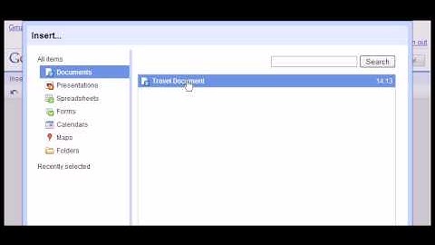 Embedding a Google Doc into a Google Site.