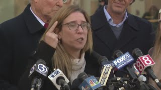 Family of Michelle Troconis make impassioned remarks outside courthouse following guilty verdict