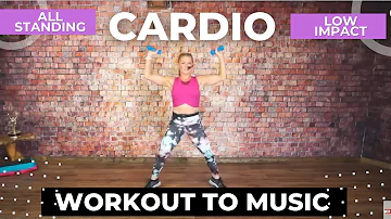 30 Min Fun Cardio Workout To Music - All Standing - Low Impact