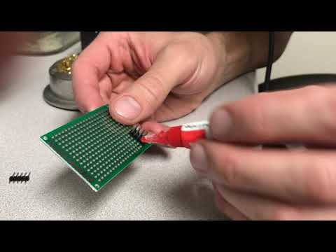 Scuttle Robot - soldering the i2c bus board