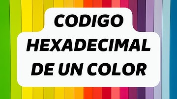 Codigo HEXADECIMAL de un COLOR a partir de una imagen