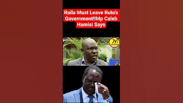 Raila Must Leave Ruto S Government Mp Caleb Hamisi Says 