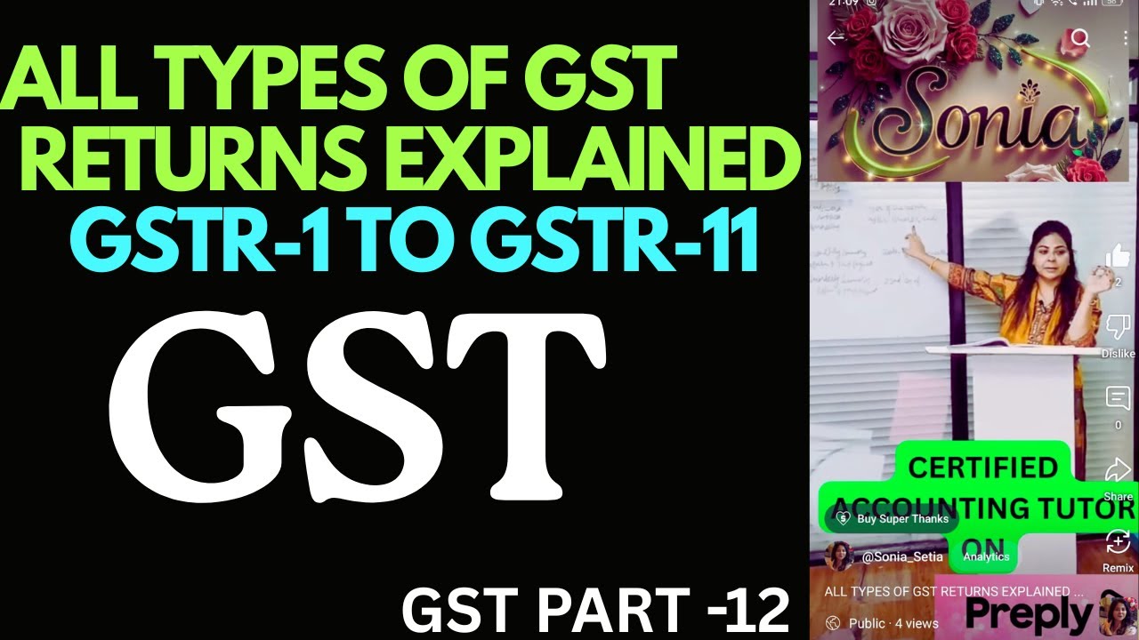 ALL TYPES OF GST RETURNS EXPLAINED | GSTR-1 TO GSTR-11