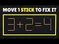 Puzzle Mastery! Fix Equation by Shifting a Stick