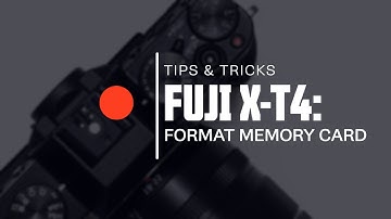 Fuji XT4 SD Memory Card Hack | How to Quickly Format SD Memory Card