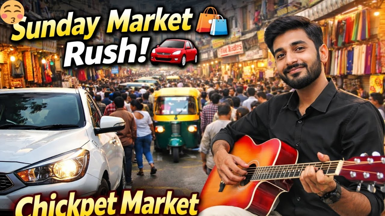 Sunday Car Trip 🚗 | Bangalore Chickpet Market 🛍️ |  RajaAltafVlogs