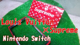 Nintendo Switch- LOUIS VUITTON × SUPREME　custompaint[カスタムペイント]ヴィトン×シュプリーム　マリオレッド