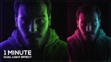 1 Minute Photoshop | Portrait Dual Lighting Effect In Photoshop