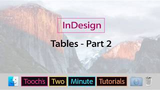 InDesign - Tables - part 2