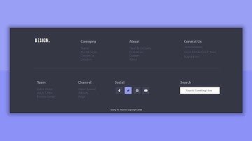 How To Create Responsive Footer Just Using HTML And CSS | Pure HTML And CSS