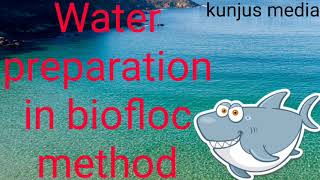 Water preparation in biofloc fish farming method