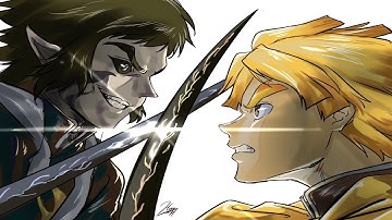 Zenitsu vs Kaigaku - Fan Animation | Demon Slayer