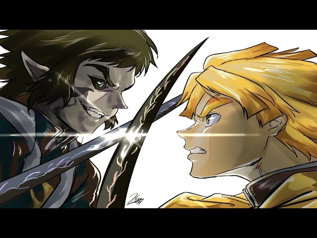 Zenitsu vs Kaigaku - Fan Animation | Demon Slayer class=