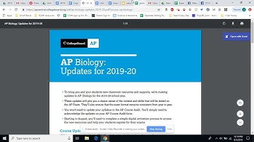 New AP Biology 2019-2020 Curriculum