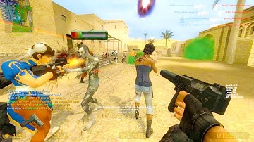 Counter Strike Source - Zombie Riot Mod Online Gameplay on Dust 1 map