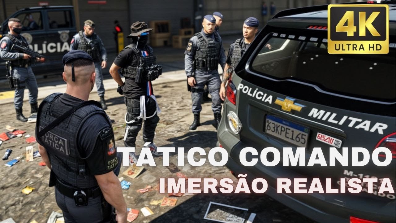TÁTICO COMANDO E TÁTICO 90 NAS RUAS DE SÃO PAULO GTA RP IMERSÃO REALISTA 4K 60FPS  #gta #bc