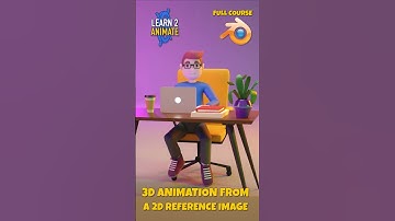 3D Animation Course #shorts  Blender 3.1 Beginner Tutorial - Converting a 2D Illustration to 3D