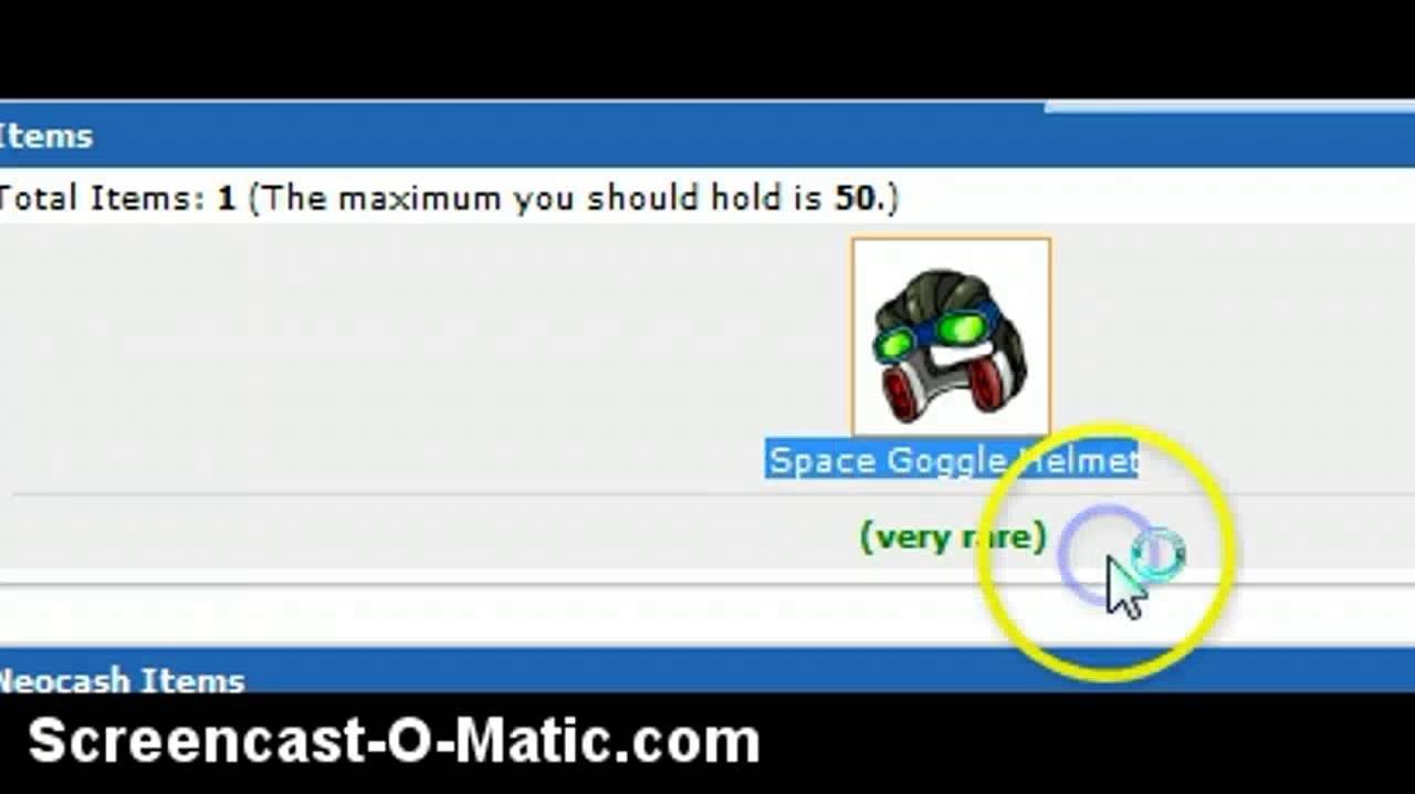 Neopets space goggle helmet (very rare)