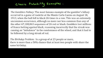 Module 5 Classic Probability Examples: Video #2