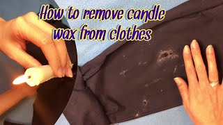 #DIY How to remove candle wax from clothes