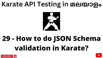JSON Schema validation in Karate  | REST API Testing Tutorials for Beginners | Malayalam | #29