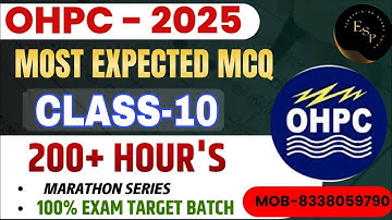 🔥 Power Generation Most Important PYQs & MCQs Class-1 | OHPC DET/TNE 2025 | Electrical & Mechanical