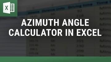 Azimuth Angle Calculator in Excel