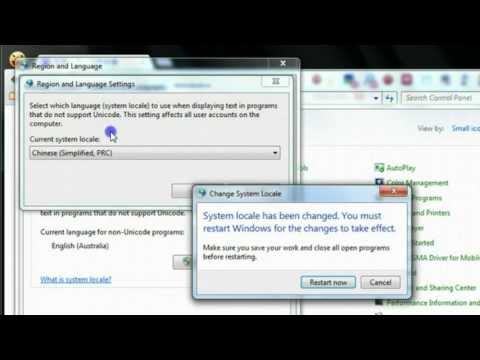 How to Change Language in Windows 7 for Non-Unicode Program