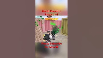 Fastest 1v3 World Record By #bhavingamingyt | @BattlegroundsMobile_IN