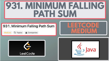 Leetcode | 931. Minimum Falling Path Sum | Medium | Java Solution