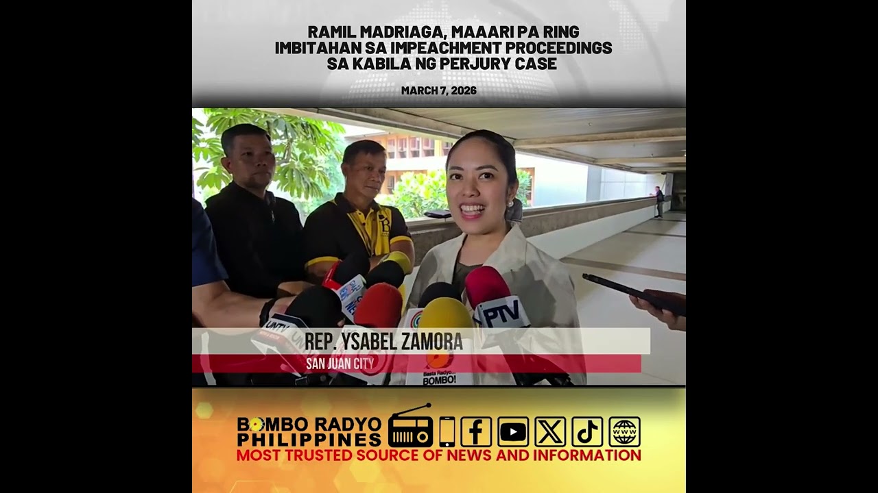 Ramil Madriaga, maaari pa ring imbitahan sa impeachment proceedings sa kabila ng perjury case