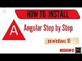 How to install Angular 14 on windows