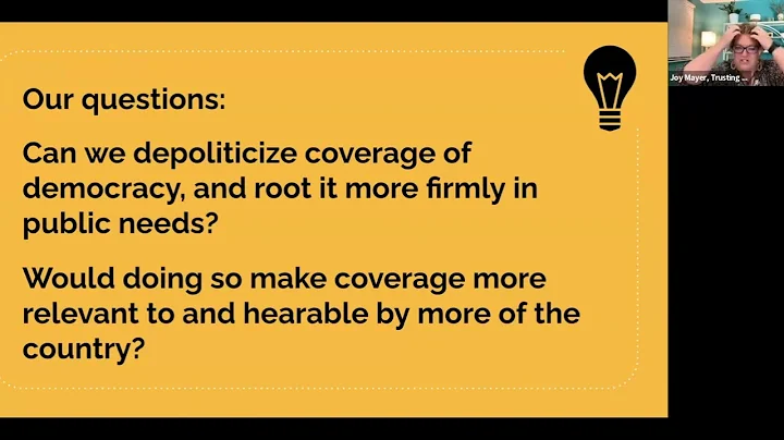 Discussing democracy: A conversation about evolving journalism