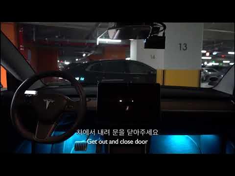 [4K] 테슬라 자동주차 내부 모습은? - Tesla Autoparking Cabin View - Youtube
