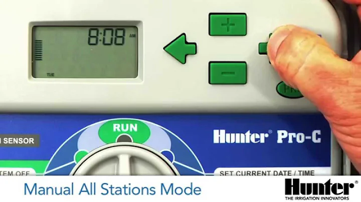 How to Operate a Hunter PRO-C Controller Manually