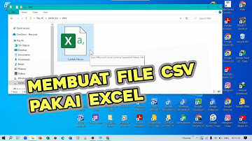 Tutorial Membuat File Format Csv di Microsoft Excel - Menggunakan Rumus Sederhana