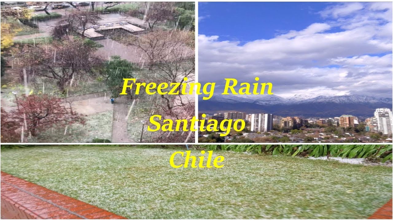 Hail rain in Santiago, Chile YouTube