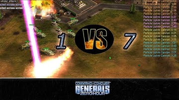 [C&C Zero Hour] 1vs7 - Tank vs 7 Superweapon Generals - Maximum Handycat