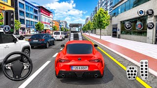 Red Supercar Driving in City Traffic | Super Car Store Crazy Car Driving Race | Open World Gameplay  screenshot 2